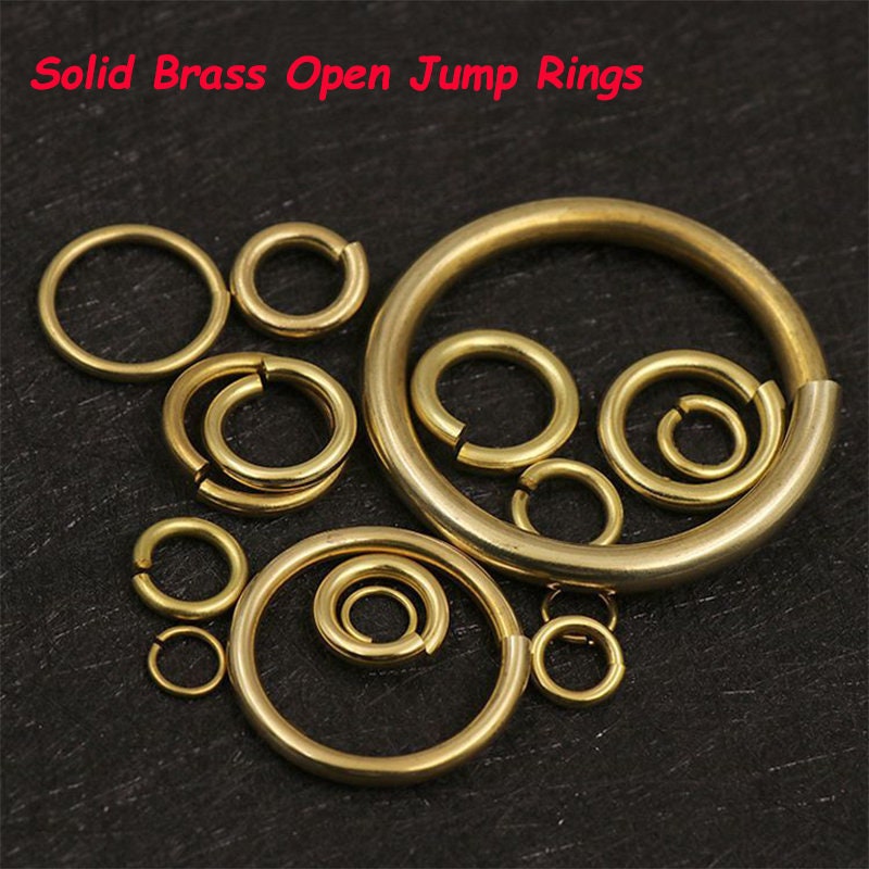 Solid Brass Split Rings Double Loop Key ring 20/ 25/ 30mm Leather Craft hardware 