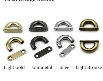 Arch Bridge Buckle: Metal U Shape Connector with Screws - 10 Sets