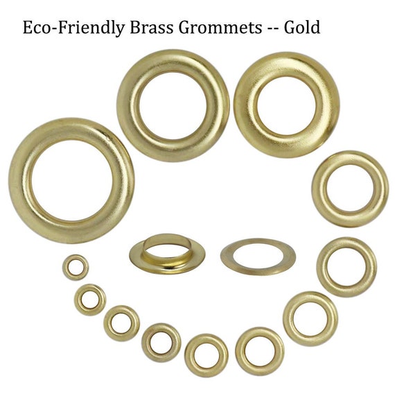 50 Sets Grommets// Gold //eco-friendly13 Sizes brass Grommet Fastener  Eyelet for Leather Eyelet Grommet Tools Eyelets for Leather 