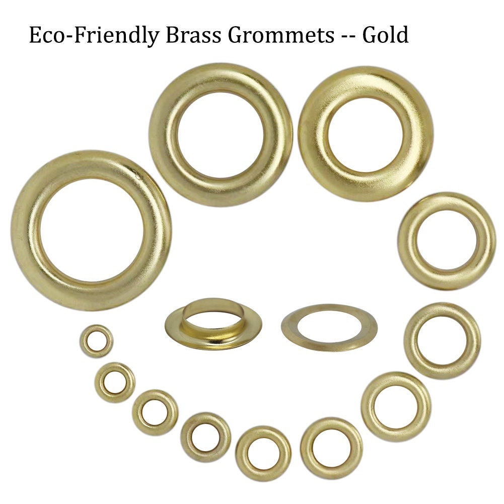 Brass Eyelet With Washer Leather Craft Repair Grommet Inner Size 4mm 5mm  6mm 8mm 10mm/pick Color and Size/ A Pack Come With 10 Sets Eyelet 