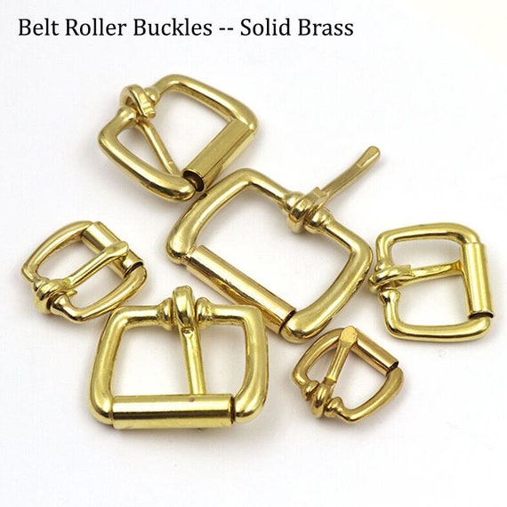 5 PCS Solid Brass Belt Roller Buckles: Replacement Hardware