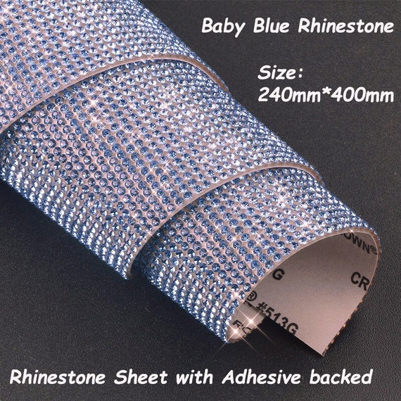 Rhinestone Sheet W Adhesive Backedbaby Blue Rhinestonerhinestone