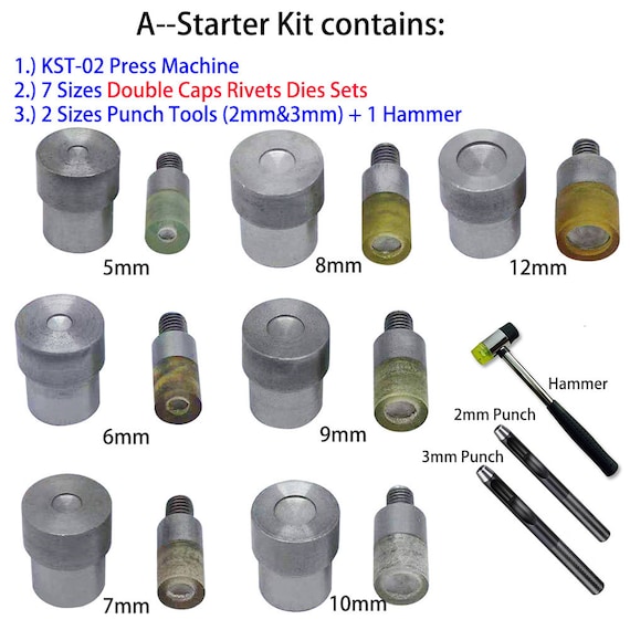 Rivet Double Calotte Vieux Laiton Taille 3 – Eden Esprit Cuir