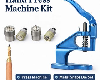 Hand Press Machine Kit with Utility Spring Metal Snap Die Set & Hole Punch Tool