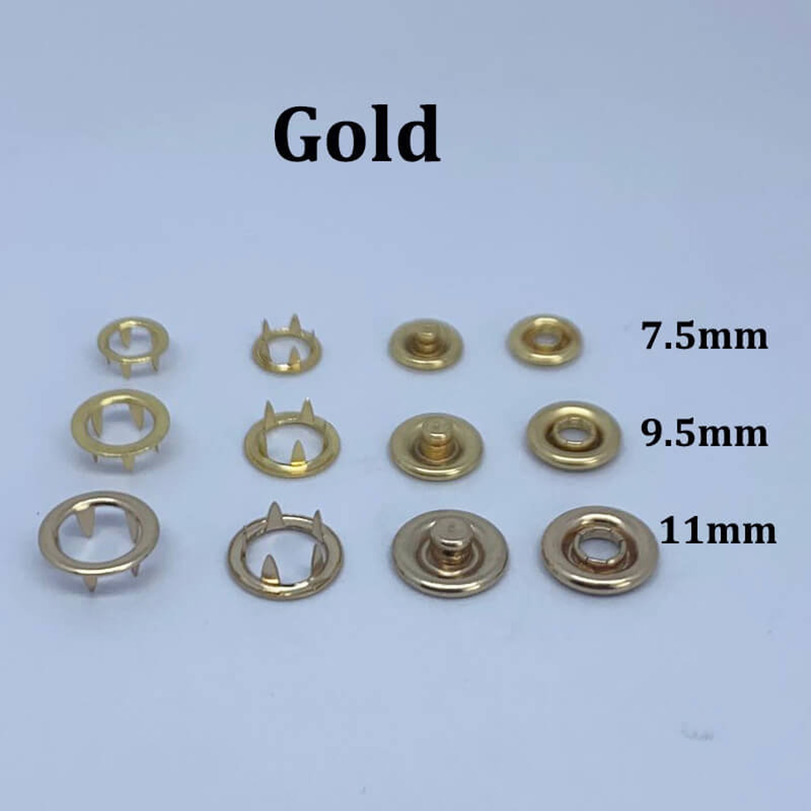 50 Sets Brass Material Open Ring Metal SnapsEcoFriendly Etsy