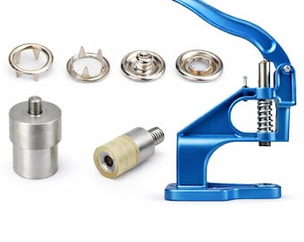 Snap Press Machine – Hand Press with Open Ring Metal Snaps Dies