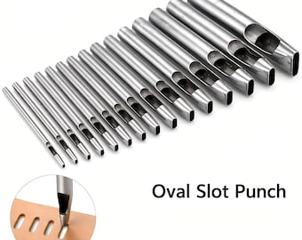 Ovale leren ponsset, stalen perforator voor Leathercraft