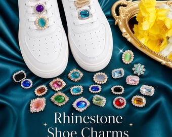 4 PCS Rhinestone Shoe Charms, Decorative Shoelace Accessories for Sneakers, Shoe Lace Jewelry