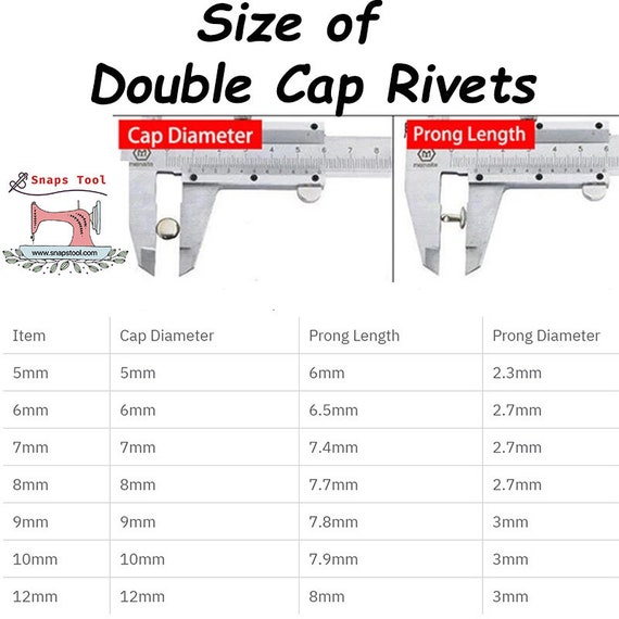 Double Caps Rivets Dies 7 Sizes Availablerivet for Leather Rivet Setter  Tool Leather Rivets Kit Rivet Setter Kit Rivet Press Dies Sets 