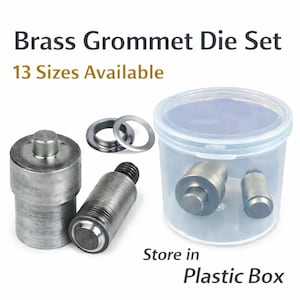 Brass Grommet Die Set: 13 Sizes, Eyelet Setting Die for Hand Press Machine