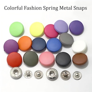 50 Sets Bunte Mode Frühling Metall Snaps, Nylon Kappen mit Messingverschlüssen