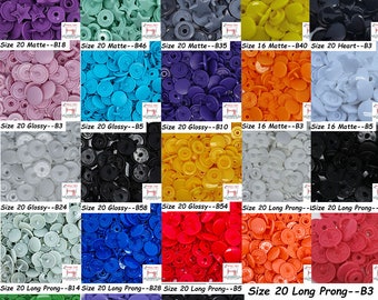 240 KAM Plastica Snaps-----Snap Buttons KAM Snap Fastener Snap Button Kit Long Prong Snaps Plastic Snaps Snaper Kit KAM Snaps Size 20