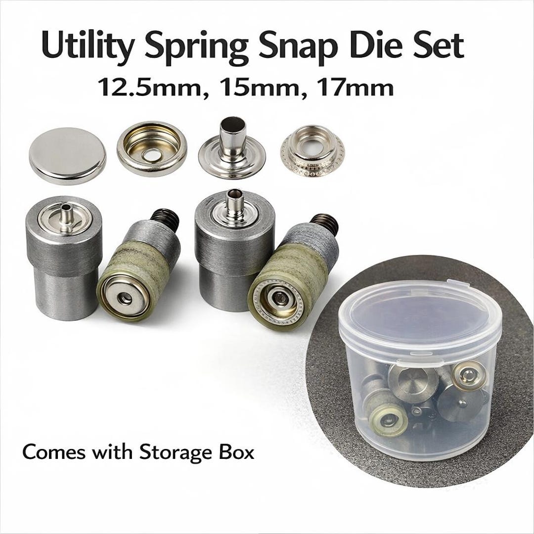 Snaprite System Utility Spring Metal Snaps Dies Set (12.5mm, 15mm, 17mm),snap Press ...