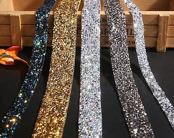 Klares Kristall Gold Bügeln Auf Diamante Transferstreifen Hot Fix Strass Netz Für Bekleidung Handwerk & Kunst Dekoration DIY