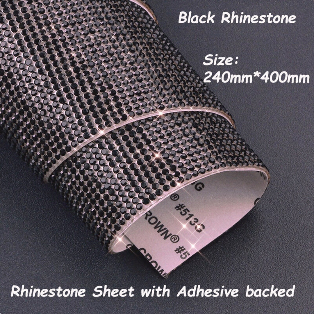Rhinestone Sheet W Adhesive Backedblack Rhinestonerhinestone Stickers Sheet  Car Decoration Bling Crystal Rhinestone Sheets Self Adhesive 
