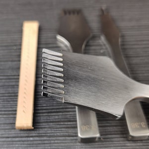 ST-888 French Leather Pricking Iron Set: 2.7mm-3.85mm Flat Chisel