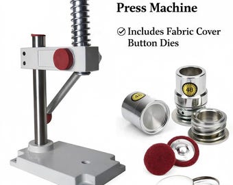 Fabric Cover Button Kit: Cover buttons Press Machine, Die Mould