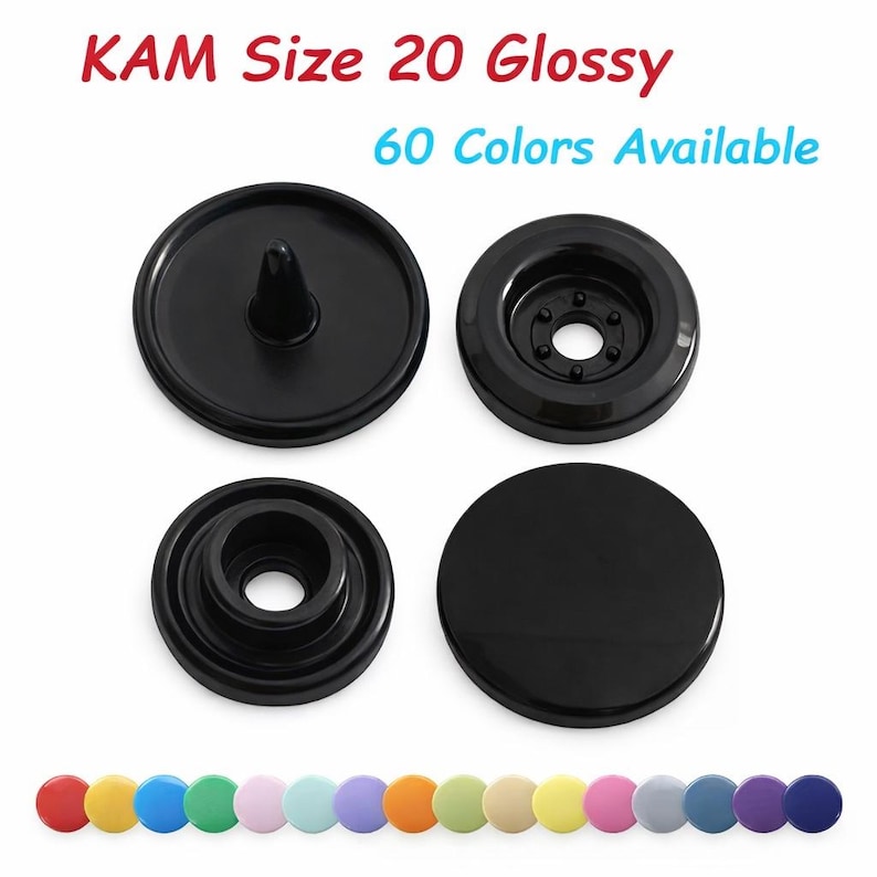 KAM Snaps Color Chart – Plastic Snap Color Card (60 Colors) image 4