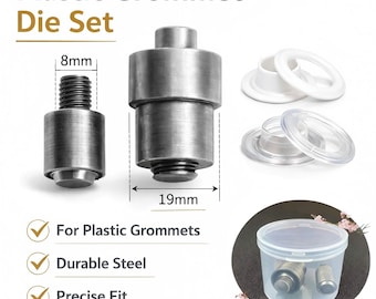 Set di matrici per occhielli in plastica – 11 misure, matrici per l'applicazione di occhielli per macchine da stampa