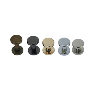 10 set di perni per cintura in ottone, viti Chicago in ottone, rivetti in pelle, viti per cintura, viti Chicago in ottone massiccio, viti per perni di rilegatura, viti per cinghia della cintura