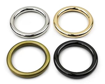 5 PCS Zinc Alloy O-Rings: No Slit, Bag & Belt Hardware