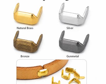 Belt Loop Prong Studs, Leather Loop Fasteners for Bags Straps Wallets Belts Key Fobs DIY Craft
