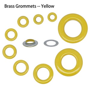 20 Sets Yellow/Red/Green Brass Grommets---Brass Grommets For Fabric Grommet Kit Eyelet Fasteners Eyelets For Clothing Tools Fabric Grommets