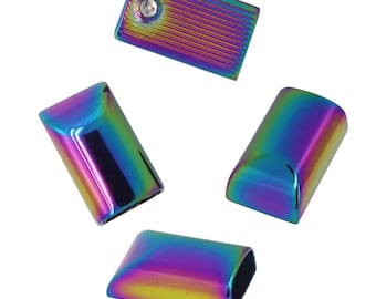 10 PCS Zinc Alloy Zipper Tail Clip: Rectangle & Triangle Style