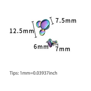 Mickey Mouse Rivets: Zinc Alloy Decorative Cap Rivets (10 Sets) - Etsy