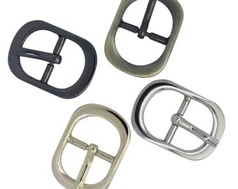 5 PCS Zinc Alloy Belt Buckles: Single Prong Roller Buckle