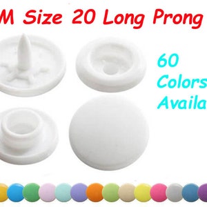 KAM Size 20 Long Prong Plastic Snaps--KAM Snap Buttons Snap Closure Snap Fasteners Snap Buttons Babyville Snaps Plastic Fasteners KAM Snaps
