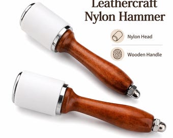 Leather Carving Hammer with Nylon Head and Wooden Handle--460g