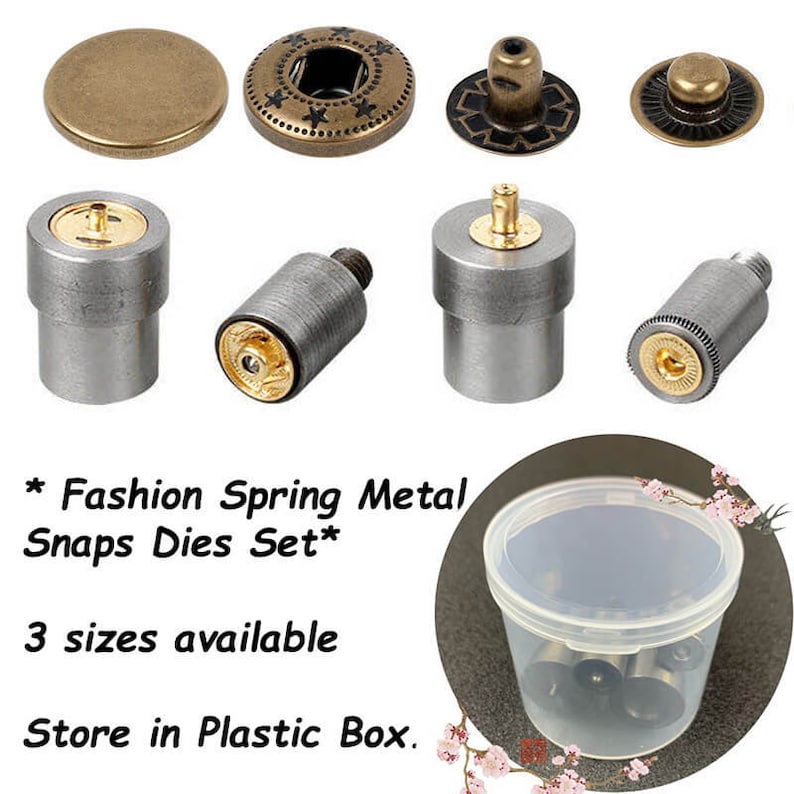 50 Sets Colorful Fashion Spring Metal SnapsLeatherworking Snap Buttons Metal Snap Fasteners Kit Leather Snaps Heavy Duty Snaps Kits Snaps image 5