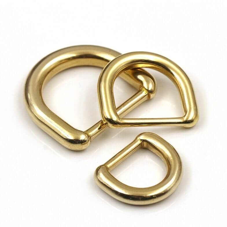 5 PCS Seamless DRingsSolid BrassD Ring for Straps Bags Etsy