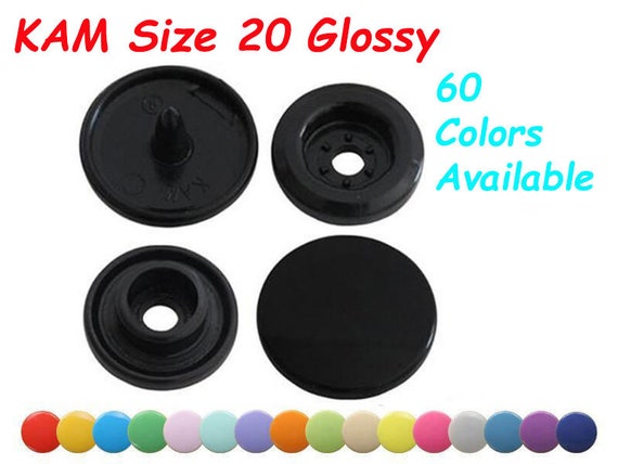KAM Size 20 Glossy Plastic Snapssnap Buttons Snap Fasteners Snap