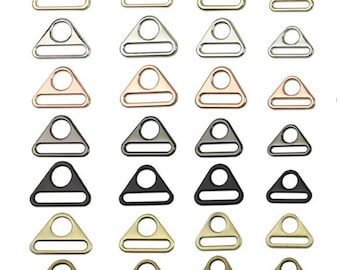 5 PCS Zinc Alloy Triangle Ring Buckles: DIY Bag Adjusters