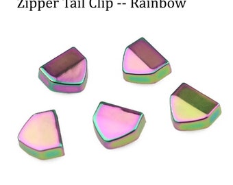 10 PCS Zinc Alloy Zipper Tail Clip: Triangle Style Buckle Stop (12mm*13mm)