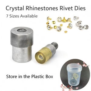 Kristall Strass Nietwürfel Set - 7 Größen für Handpressniet Setzer