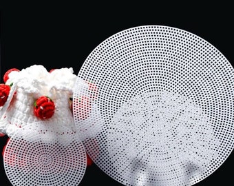 20 PCS Round Plastic Mesh Canvas Sheets, DIY Crafting