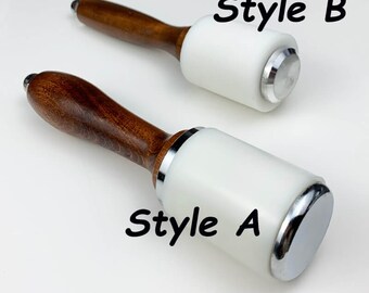 Lederhandwerk-Hammer Mit Holzgriff & Nylonkopf – Ideal Zum Stempeln, Schnitzen & Nähen Von Leder