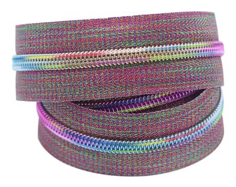 KGS Cerniere In Nylon #3 – 10 Pezzi Colorati Assortiti – Arcobaleno – Lunghezza 15 Cm (da Fermo A Fermo) – Per Cucito E Artigianato