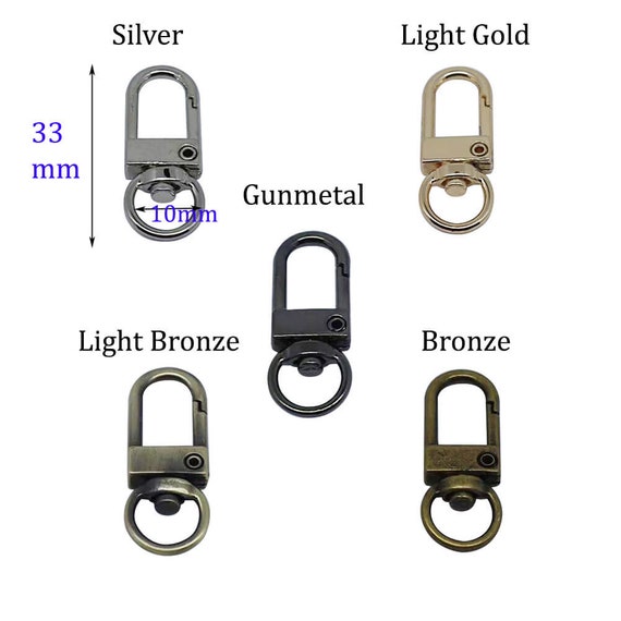 10 PCS Swivel Hooks 33mm/44mmpet Chains Keychains Lanyard Hook