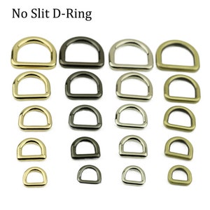 10 PZ Senza anelli a D divisi ---- Anello a D per cinghie Borse Borse Cintura in pelle Carft Anello a D continuo fai da te Anelli a D fai da te per borse Cinture e guinzagli per cani