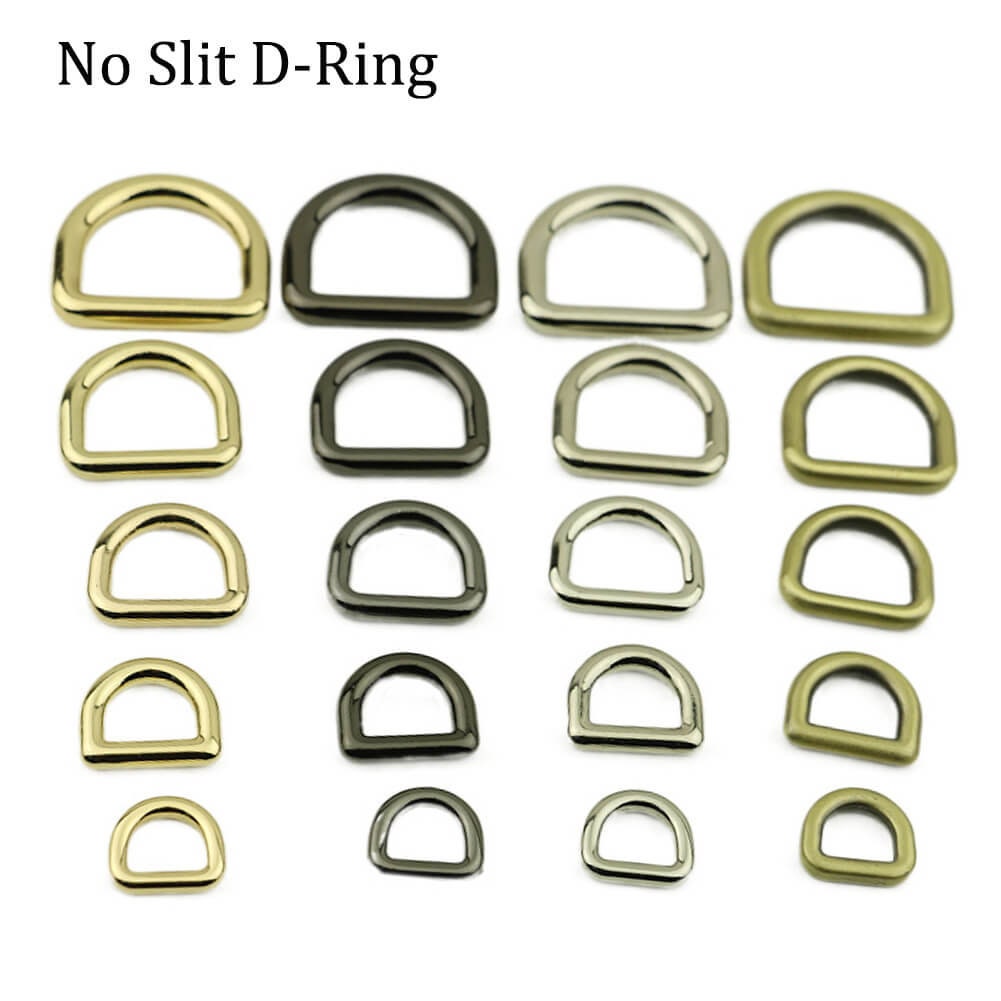 Small D Ring Metal D Ring Bronze Heavy Duty 1/2 Inch Nickel Plated D-rings  for Bags Purse Strap Connector Non Welded-100pcs 