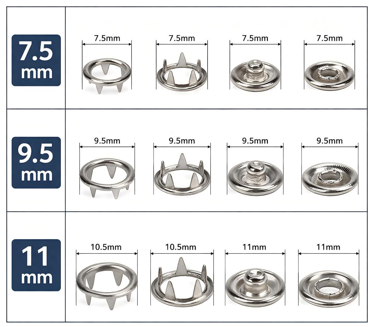 50 Sets Eco-brass Open Ring Metal Snaps: No-sew Fasteners - Etsy