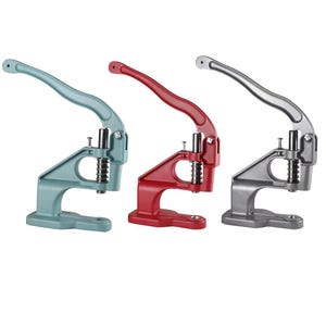 Klinknagel Persmachine en 5 Sets Dubbele Cap Klinknagels Die - 5mm, 6mm, 7mm, 9mm, 12mm Enkele Cap Klinknagels Hand Press Machine Setter Instelling Tool en Hole Puncher Kit