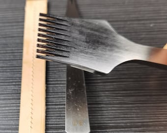 2 PCS French Leather Pricking Iron: 2.7-3.85mm Stitching Chisel Set,ST-999