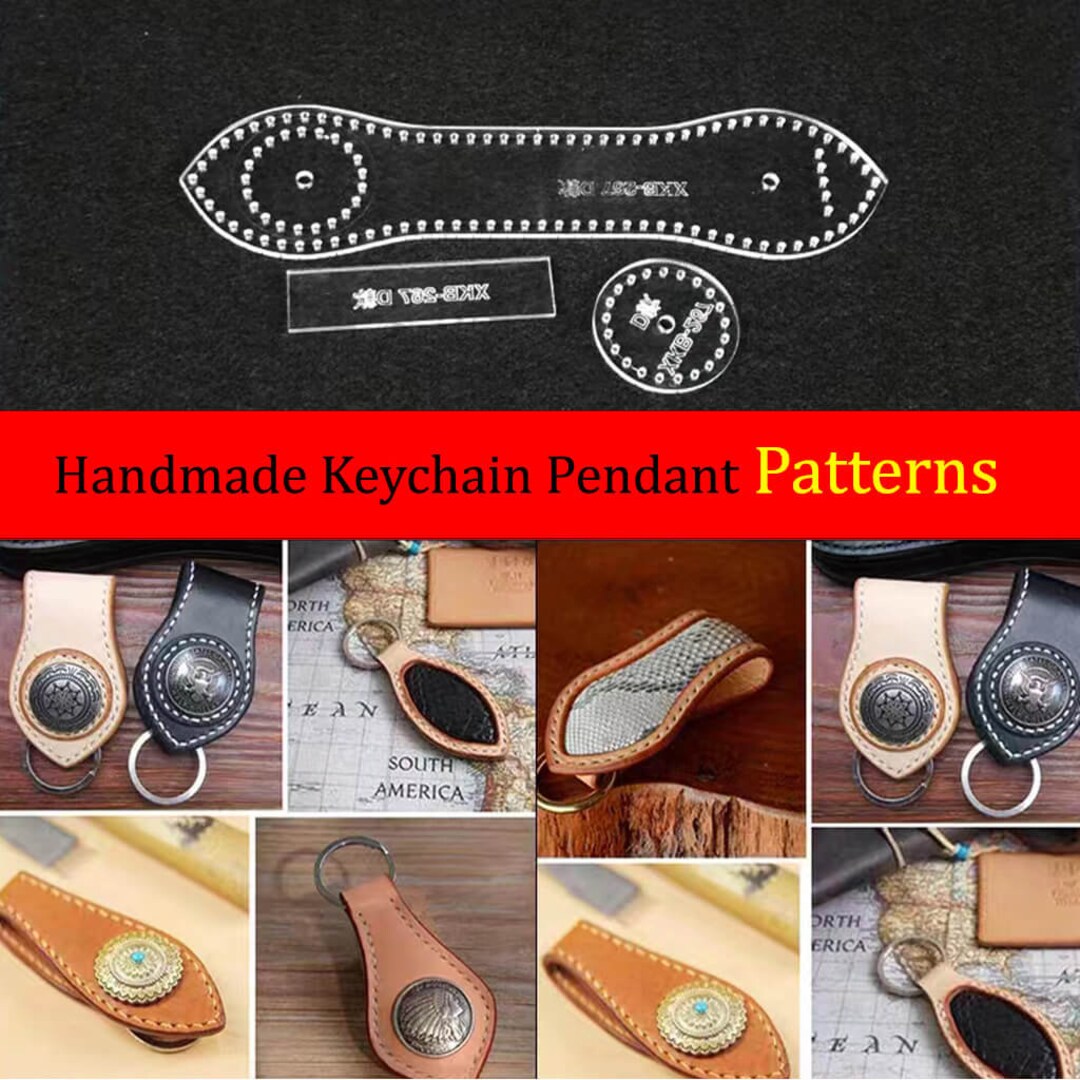 Handmade Keychain Pendant Patterns--acrylic Template Leather Pattern ...