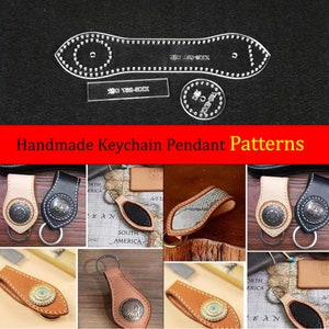 Handmade Keychain Pendant Patterns--Acrylic Template Leather Pattern Leather Pattern Leather Template Patterns Keychain Pendant Patterns DIY