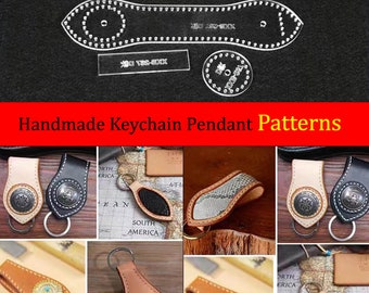 Handmade Keychain Pendant Patterns--Acrylic Template Leather Pattern Leather Pattern Leather Template Patterns Keychain Pendant Patterns DIY